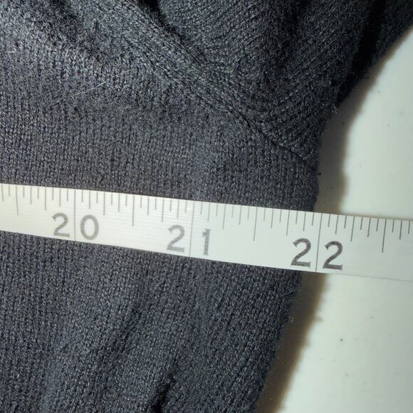 Eddie Bauer Cotton Cashmere Men Large Black 1/4 Zip Pullover Long Sleeve Sweater - Picture 7 of 8